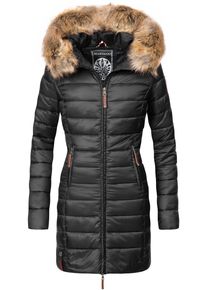 Marikoo Damen Steppmantel "Rose-Stepp", schwarz, modisch, Gr. 4XL, Oberstoff: 100% Nylon, Futter: 100% Polyester, Wattierung: 100% Polyester,