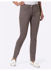 Casual Looks Damen 5-Pocket-Jeans, grau, Gr. 19, unifarben, 96% Baumwolle, 4% Elasthan, Jeans