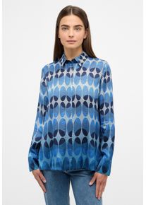 Eterna Damen Hemdbluse "LOOSE FIT", blau, casual, Gr. 38, 100% Viskose, Blusen
