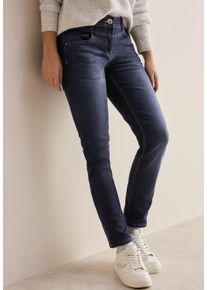 Cecil Damen Slim-fit-Jeans "Style Toronto", blau, casual, Gr. 30, Denim/Jeans, Obermaterial: 78% Baumwolle, 20% Polyester, 2% Elasthan, Jeans, im