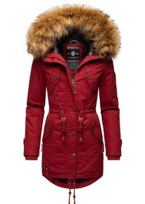 Marikoo Damen Wintermantel "La Viva Prc", rot, casual, Gr. XS, Oberstoff: 100% Baumwolle, Futter: 100% Polyester, Wattierung: 100% Polyester,