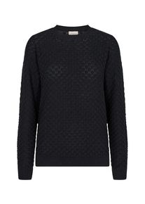 Freequent Damen Strickpullover "FQDODO", schwarz, casual, Gr. XXL, unifarben, Strick, Obermaterial: 100% Baumwolle, Pullover, mit feinster