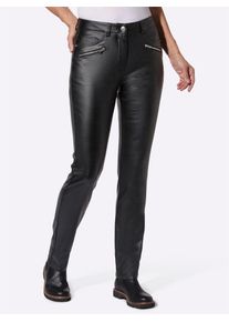 Inspirationen Damen Thermohose, schwarz, Gr. 42, unifarben, 77% Viskose, 20% Polyamid, 3% Elasthan, Hosen