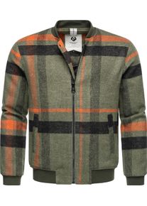 Ragwear Herren Outdoorjacke "Merrbo Check", grün, casual, Gr. M, Material: 50% Baumwolle, 50% Polyester, Jacken, Warme Herren Übergangsjacke mit