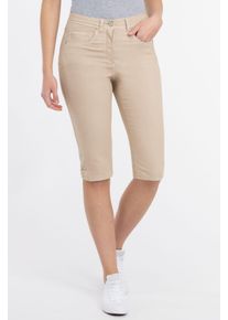 Recover Pants Damen Stoffhose "Hose", gelb, Gr. 46, unifarben, 64% Baumwolle;33% Polyester;3% Elasthan, Hosen, Zierriegel