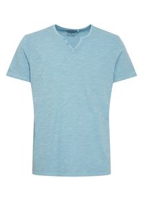 Blend Herren T-Shirt "BHAshton split neck tee", blau, modisch, Gr. XXL, unifarben, Single Jersey, Obermaterial: 100% Baumwolle, Shirts