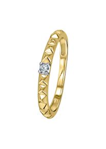 ONE ELEMENT Damen Diamantring "0,04 ct Diamant Brillant Ring aus 585 Gelbgold", 56,mit Diamant, Gelbgold 585-Diamanten, gold, Gelbgold 585,