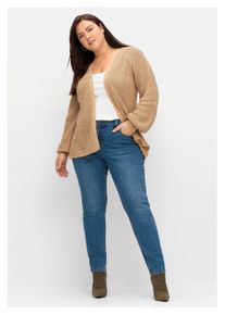 sheego Damen Stretch-Jeans "Große Größen", blau, casual, Gr. 58, unifarben, Obermaterial: 99% Baumwolle, 1% Elasthan, Jeans, PIA, aus elastischem