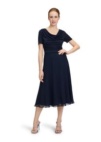 Vera Mont Damen Cocktailkleid "Vera Mont Cocktailkleid im Glitzer-Look", blau, festlich, Gr. 46, Obermaterial: 100% Polyester. Futter: 100%