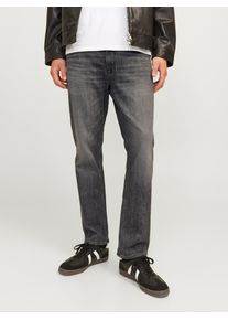 Jack & Jones JACK & JONES Herren Regular-fit-Jeans "JJICLARK JJORIGINAL AM NOOS", grau, modisch, Gr. 29, Abriebeffekte, Denim/Jeans, Obermaterial: 98% Baumwolle,