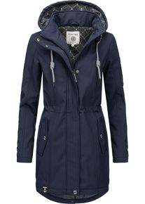 PEAK TIME Damen Softshelljacke "L60013", blau, sportlich, Gr. XL, Softshell, Obermaterial: 96% Polyester, 4% Elasthan, Futter 1: 100% Polyester,