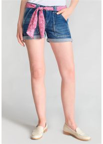 Damen Shorts "BLOOM", blau, Gr. 31, Le Temps Des Cerises, 98% Baumwolle, 2% Elasthan, Hosen, mit großen Eingrifftaschen