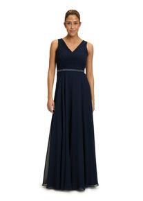 Vera Mont Damen Abendkleid "Vera Mont Abendkleid mit Plissee", blau, Gr. 48, Chiffon, Obermaterial: 100% Polyester. Futter: 100% Polyester., Kleider,