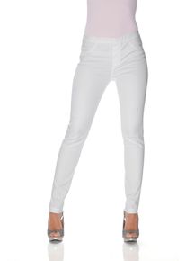 Heine Damen Leggings, weiß, Gr. 19, unifarben, 76% Baumwolle, 21% Polyester, 2% Elasthan, 1% Viskose, 98% Baumwolle, 2% Elasthan, Hosen