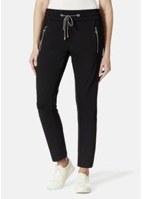 STOOKER WOMEN Damen Schlupfhose "Berlin Easy Fit", schwarz, casual, Gr. 36, Stoff, 92% Polyester, 8% Elasthan, Hosen, Tapered Fit Casual