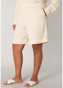 Damen Leinenhose "Yardan", beige, casual, Gr. 58, Base Level Curvy, Obermaterial: 55% Leinen, 45% Viskose, Hosen