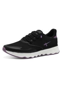 Tamaris Damen Slip-On Sneaker "Nowana", Gr. 37, schwarz, Textil, Lederimitat, Synthetik, unifarben mit Farbeinsatz, sportlich, Schuhe, Freizeitschuh,