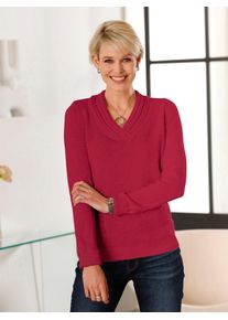 Classic Basics Damen V-Ausschnitt-Pullover "Pullover", lila, Gr. 52, unifarben, 100% Polyacryl, Pullover