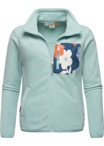 Ragwear Damen Sweatjacke "Appolo", blau, modisch, Gr. 4XL, Fleece, Material: 100% Polyester, Sweatjacken, Modische Fleecejacke mit Stehkragen