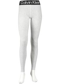 Calvin Klein Damen Leggings, Gr. S, grau, Obermaterial: 60% Baumwolle, 35% Polyamid, 5% Elasthan, modisch, Hosen