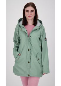 DEPROC Active Damen Regenjacke "Friesennerz ANKERGLUT HVN", grau, casual, Gr. 36, Obermaterial: 100% Polyurethan; Futter: 100% Polyester, Jacken,