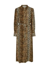 Y.A.S Damen Hemdblusenkleid "YASKAYA LS LONG SHIRT DRESS S. NOOS", braun, modisch, Gr. 34, bedruckt, Web, Obermaterial: 85% Viskose, 15% Nylon,