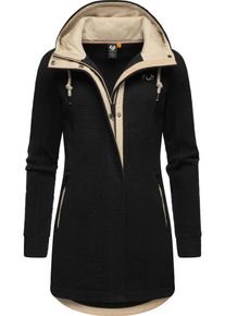 Ragwear Damen Fellimitatmantel "Letti Teddy-Fleece", schwarz, sportlich, Gr. XL, Plüsch, Material: 100% Polyester, Mäntel, Kuschelig weicher