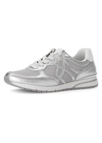 Gabor Damen Keilsneaker "FLORENZ", Gr. 41, bunt, Kalbsleder, Textil, metallic, casual, Schuhe, Freiezeitschuh, Halbschuh, Schnürschuh in Komfortweite