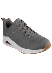 Skechers Herren Sneaker "TRES-AIR UNO", Gr. 44, grün, Lederimitat, sportlich, Schuhe, Freizeitschuh, Halbschuh, Schnürschuh mit