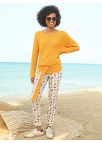 Heine Damen Strickpullover "Pullover", gelb, Gr. 38, unifarben, 50% Baumwolle, 50% Polyacryl, Pullover