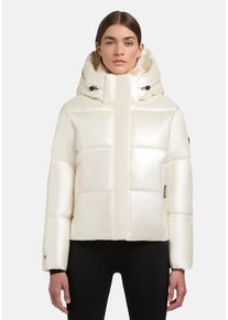 Khujo Damen Steppjacke "Devina Shiny-YM", weiß, modisch, Gr. XL, Obermaterial: 50% Polyurethan, 50% Polyester, Futter: 100% Nylon, Wattierung: 100%