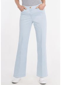 Recover Pants Damen 5-Pocket-Jeans "FLARED Jeanshose", blau, casual, Gr. 38, unifarben, 91% Baumwolle;6% Polyester;3% Elasthan, Jeans, aus