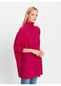 Heine Damen Strickpullover "Pullover", pink, Gr. 44, unifarben, 50% Viskose, 28% Polyester, 22% Polyamid, Pullover