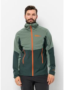 Jack Wolfskin Herren Outdoorjacke "BRISSTAL HOODY M", grün, Gr. XXXL, 1. OBERSTOFF 91% POLYAMID, 9% ELASTHAN 2. OBERSTOFF OBERSTOFF 100% POLYESTER