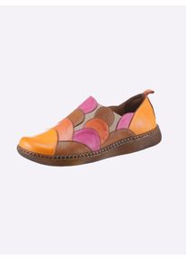 Gemini Damen Slipper, Gr. 42, bunt, Glattleder, sportlich, Schuhe