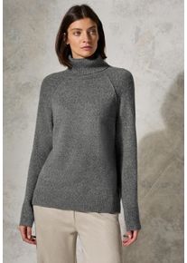 Cecil Damen Strickpullover, grau, casual, Gr. XL, unifarben, Web, 37% Baumwolle, 34% Polyacryl, 26% Polyester, 3% Elasthan, Pullover, im Melange Look