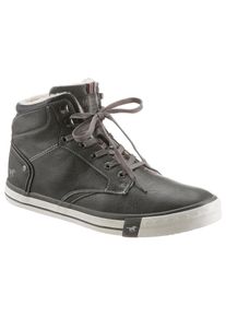 Mustang Shoes Herren Sneaker, Gr. 44, grau, Lederimitat, sportlich, Schuhe, mit zweckmäßigem Innenreißverschluss