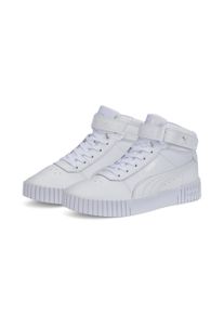 Puma Sneaker "Carina 2.0 Mid Sneakers Damen", Gr. 38,5, grau, Obermaterial: Leder, Synthetik, Textil; Futter: Textil; Innensohle: Textil; Laufsohle: