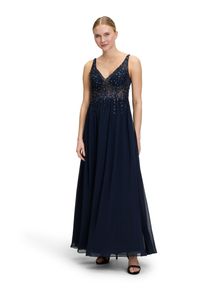 Vera Mont Damen Abendkleid "Vera Mont Abendkleid mit Stickerei", blau, Gr. 36, Chiffon, Obermaterial: 100% Polyester. Futter: 100% Polyamid.,