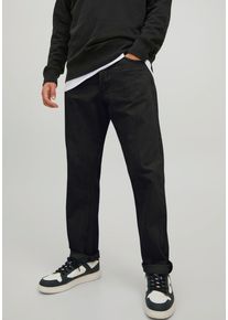 Jack & Jones JACK & JONES Herren Loose-fit-Jeans "CHRIS JJORIGINAL", schwarz, modisch, Gr. 33, Abriebeffekte, Denim/Jeans, Obermaterial: 100% Baumwolle, Jeans