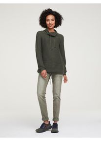 Heine Damen Troyer "Troyer", grün, Gr. 40, unifarben, 100% Baumwolle, Pullover
