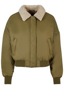 Urban Classics Damen Winterjacke "Urban Classics Damen Ladies Pilot Bomber Jacket", grün, klassisch, Gr. L, unifarben, 100% Polyamid, Jacken