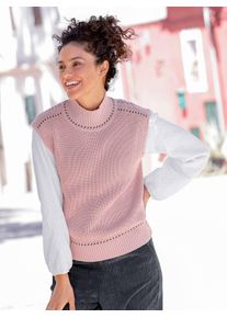 Inspirationen Damen Pullunder "Pullunder", lila, Gr. 46, unifarben, 50% Baumwolle, 50% Polyacryl, Pullover