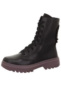 Superfit Kinder Schnürboots "ABBY WMS: mittel", Gr. 29, bunt, Nappaleder, Textil, modisch, Schuhe, mit Rüschchen-Details an der Ferse
