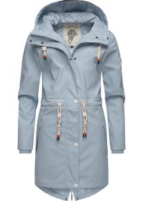 Navahoo Damen Regenjacke "Tropical Stormoo", blau, modisch, Gr. XS, Obermaterial: 70% Polyester, 30% Polyurethan, Innenfutter: 100% Polyester,