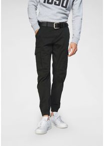 Jack & Jones JACK & JONES Herren Cargohose "PAUL FLAKE", schwarz, modisch, Gr. 34, Obermaterial: 98% Baumwolle, 2% Elasthan, Hosen