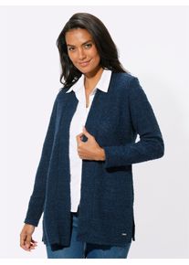 Casual Looks Damen Strickjacke, blau, Gr. 40, meliert, 80% Polyacryl, 20% Polyester, Strickjacken