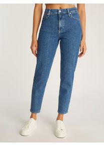 Damen Mom-Jeans "MOM JEAN", blau, casual, Gr. 27, Calvin Klein Jeans, unifarben, Denim/Jeans, Obermaterial: 99% Baumwolle, 1% Elasthan, Jeans, mit