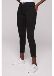 SOCCX Damen Slim-fit-Jeans, schwarz, casual, Gr. 26, unifarben, Material: 63% Baumwolle, 25% Polyester, 10% Viskose, 2% Elasthan, Zusatz: Enthält