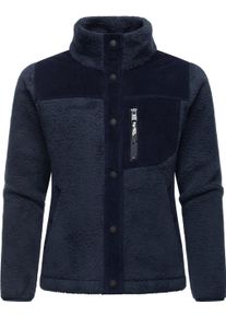 Ragwear Damen Plüschjacke "Appopis Block", blau, modisch, Gr. XXL, Obermaterial oben: 100% Polyester, Obermaterial unten: 100% Baumwolle, Jacken,